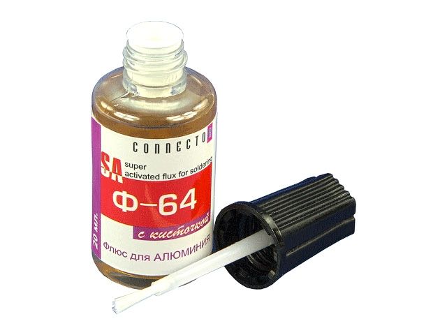 Image 1 Флюс для алюминия (20мл) с кисточкой Ф-64 Коннектор