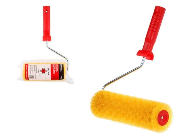 Валик поролоновый "Горошек" 180мм с ручкой 8мм STARTUL PROFI