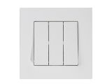 Выключатель 3- клав. (скрытый, пруж. зажим) белый, RITA, MUTLUSAN
