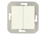 Выключатель 2 клав. (cкрытый, 10А) бежевый, Уют, BYLECTRICA