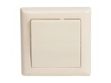 Выключатель двухполюсный (скрытый, винт. зажим) кремовый, DARIA, MUTLUSAN