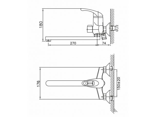Image 2 Смеситель для ванны D40, серия 160 eCon