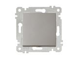 Выключатель 1-клав. двухполюсный (скрытый, без рамки, пруж. зажим) титан, RITA, MUTLUSAN