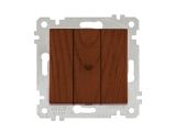 Выключатель 3-клав. (скрытый, без рамки, пруж. зажим) орех, RITA, MUTLUSAN