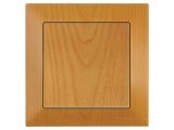 Выключатель 1-клав. двухполюсный (скрытый, винт. зажим) дуб, DARIA, MUTLUSAN