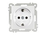 Розетка 1-ая (скрытая, без рамки, с/з) белая, DARIA, MUTLUSAN