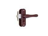 Защелка врезная межкомнатная левая КОРИЧНЕВАЯ ЗЩ1Д-5-07-09-1