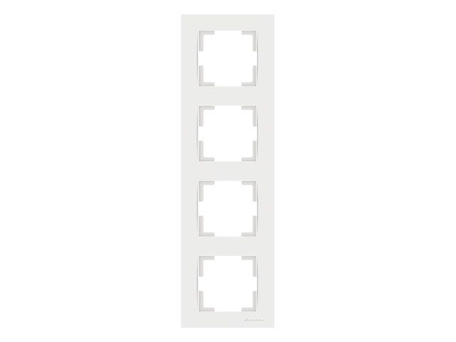 Image 1 Рамка 4-ая вертикальная белая, RITA, MUTLUSAN