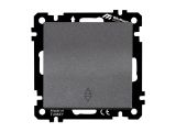Выключатель проходной 1-клав. (скрытый, без рамки, пруж. зажим) дымчатый, DARIA, MUTLUSAN