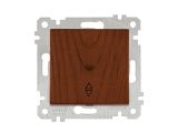 Выключатель проходной 1-клав. (скрытый, без рамки, пруж. зажим) орех, RITA, MUTLUSAN