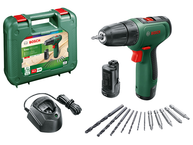 Аккум. дрель-шуруповерт BOSCH EasyDrill 1200 в чем. + набор сверл и бит