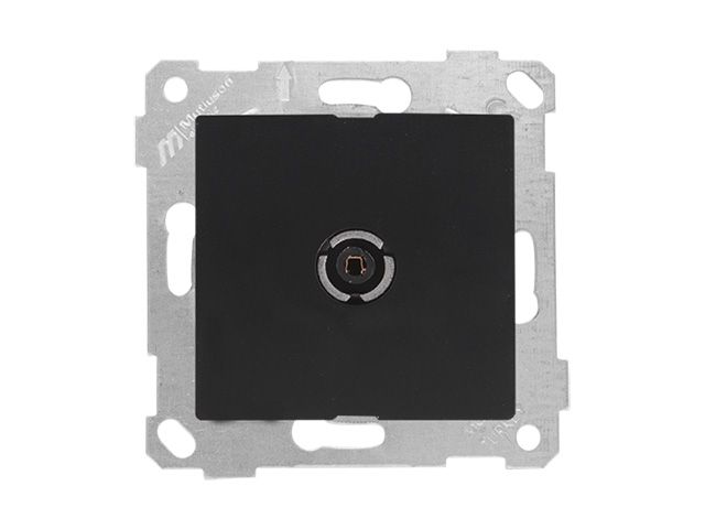 Image 1 Розетка телевиз. 1-ая (скрытая, без рамки, с/з, 11dB, переходная) черная, RITA, MUTLUSAN