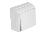 Выключатель 1-клав. (открытый) белый, BRON, MUTLUSAN