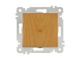Выключатель 1-клав. двухполюсный (скрытый, без рамки, винт. зажим) дуб, RITA, MUTLUSAN
