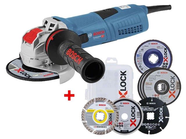 Image 1 Одноручная углошлифмашина BOSCH GWX 13-125 S в кор. + АКЦИЯ (16 кругов)