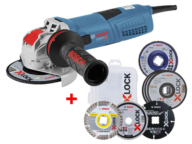 Одноручная углошлифмашина BOSCH GWX 13-125 S в кор. + АКЦИЯ (16 кругов)