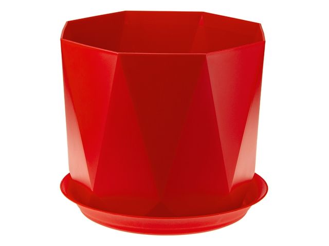 Image 1 Кашпо ПРИЗМА 4,7 л с поддоном (красный) IDEA