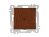 Выключатель 1-клав. (скрытый, без рамки, пруж. зажим) орех, RITA, MUTLUSAN