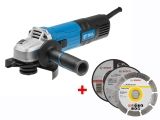 Одноручная углошлифмашина BULL WS 1204 в кор.+АКЦИЯ (3 круга BOSCH)