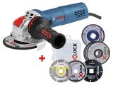 Одноручная углошлифмашина BOSCH GWX 9-125 S в кор. + АКЦИЯ (16 кругов)