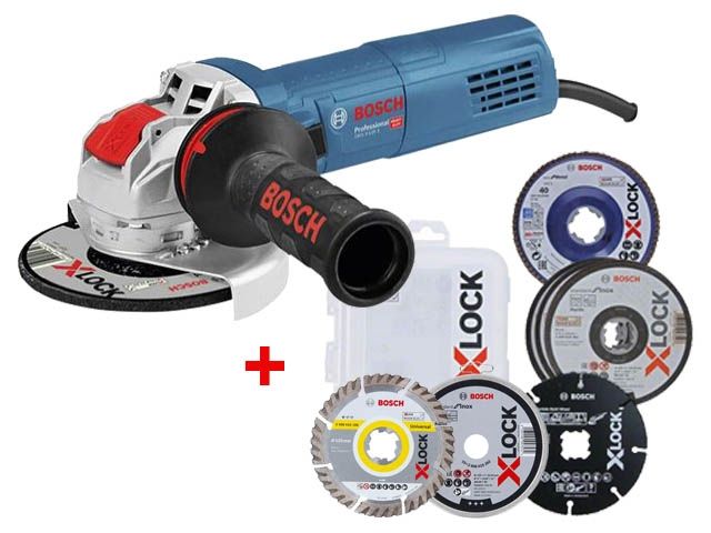 Image 1 Одноручная углошлифмашина BOSCH GWX 9-125 S в кор. + АКЦИЯ (16 кругов)