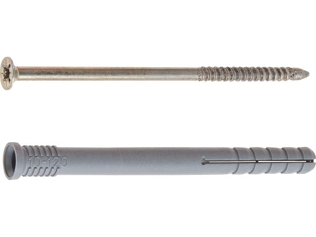 Дюбель-гвоздь 10х100 мм полипропилен потай (10 шт в пласт. конт.) STARFIX