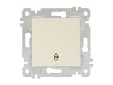Выключатель проходной 1-клав. (скрытый, без рамки, винт. зажим) кремовый, RITA, MUTLUSAN