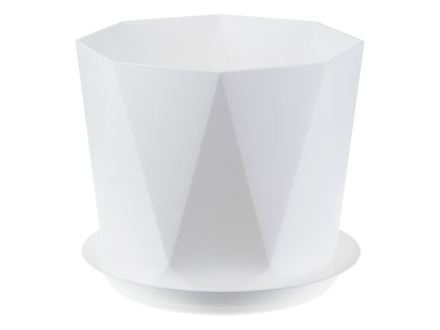 Image 1 Кашпо ПРИЗМА 4,7 л с поддоном (белый) IDEA