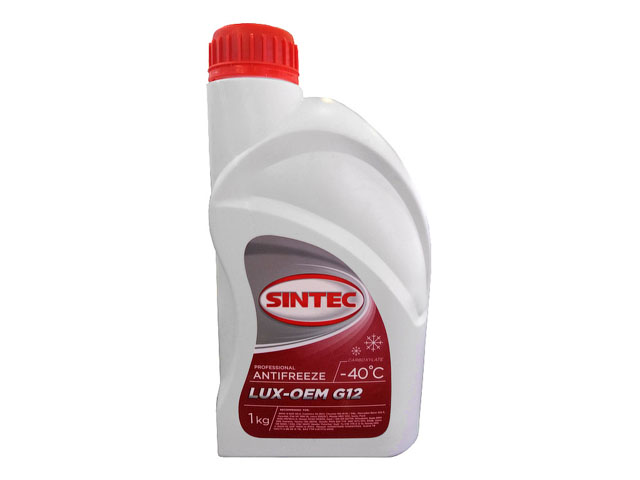 Антифриз Sintec-40 G12 plus Lux (красный) 1кг