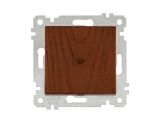 Выключатель 1-клав. (скрытый, без рамки, винт. зажим) орех, RITA, MUTLUSAN