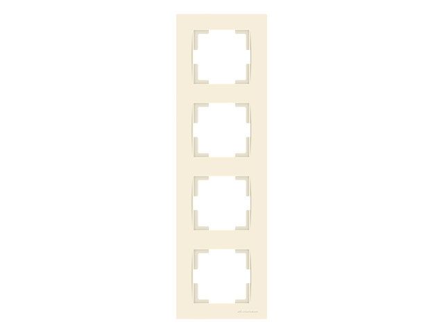 Image 1 Рамка 4-ая вертикальная кремовая, RITA, MUTLUSAN