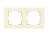 Рамка 2-ая горизонтальная кремовая, RITA, MUTLUSAN