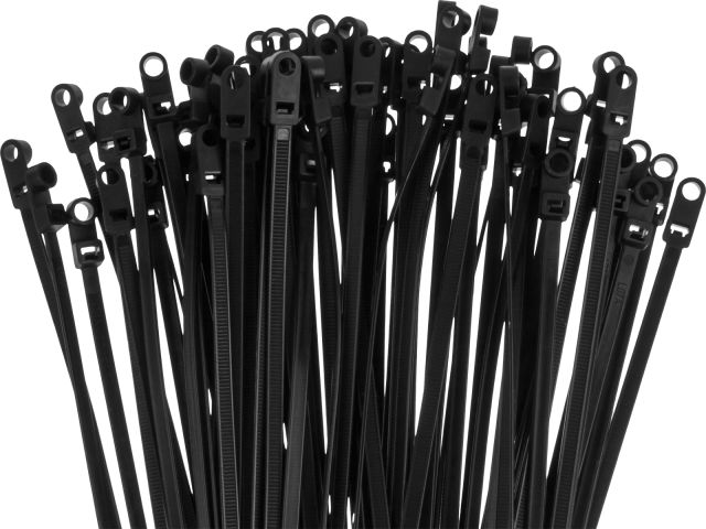 Image 2 Хомут-стяжка с монтажным отверстием 4.8х300 мм черный (100 шт в уп.) STARFIX