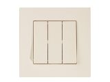 Выключатель 3- клав. (скрытый, пруж. зажим) кремовый, RITA, MUTLUSAN