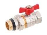 Watch image 1 Кран шаровый 1/2" нар.-вн. бабочка (со сгоном) PN40, AV Engineering