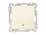 Выключатель проходной 1-клав. (скрытый, без рамки, винт. зажим) кремовый, DARIA, MUTLUSAN