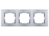 Рамка 3-ая горизонтальная серебро, RITA, MUTLUSAN