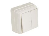 Выключатель 2-клав. (открытый) кремовый, BRON, MUTLUSAN