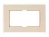 Рамка для 2-ой розетки кремовая, RITA, MUTLUSAN