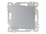 Выключатель 1-клав. (скрытый, без рамки, пруж. зажим) серебро, RITA, MUTLUSAN