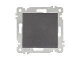 Выключатель 1-клав. (скрытый, без рамки, винт. зажим) дымчатый, RITA, MUTLUSAN