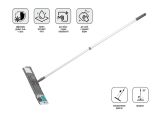 Швабра для пола с насадкой из микрофибры, серая, PERFECTO LINEA