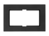Рамка для 2-ой розетки черная, RITA, MUTLUSAN
