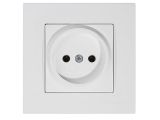 Розетка 1-ая (скрытая, б/з) белая, RITA, MUTLUSAN
