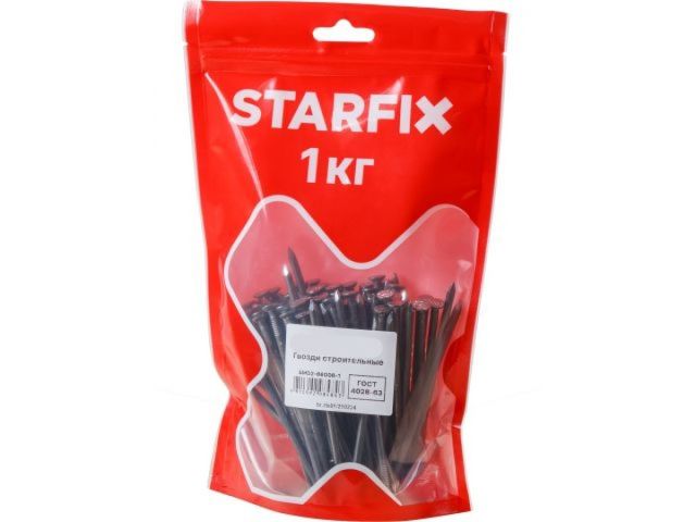 Image 1 Гвозди строительные 2.5х60 мм ГОСТ 4028-63 (1 кг в дой-паке) STARFIX