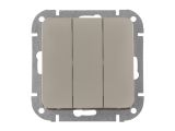 Выключатель 3 клав. (cкрытый, 10А) песочный, Astrum, BYLECTRICA