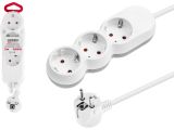 Удлинитель 3м (3 роз., 3,5кВт, с/з, ПВС 3х1,5) LEIDEN ELECTRIC