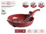 Сковорода ф 24х5.5 см, алюм., антиприг. покр., серия Cook&amp;Fun, бургундия, PERFECTO LINEA