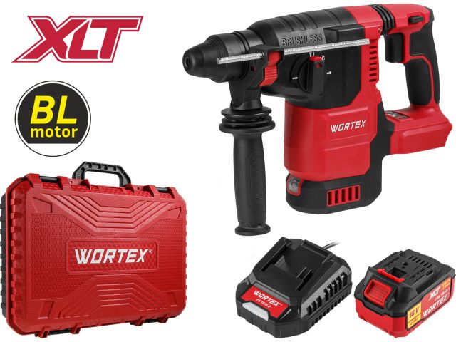 Image 1 Аккум. перфоратор WORTEX CRH 1822 в чем.  XLT SET БЕСЩЕТ., 18 В, 2.6 Дж, 26 мм, 1х4 А*ч