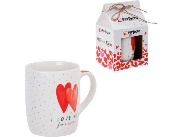 Image 2 Кружка керамическая, в кор., 350 мл., LOVE HEARTS-1, PERFECTO LINEA